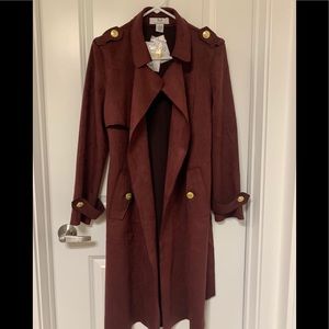 Long Burgundy Colored Coat
